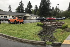 The Washougal School District district office is pictured in 2021. (Post-Record file photo)