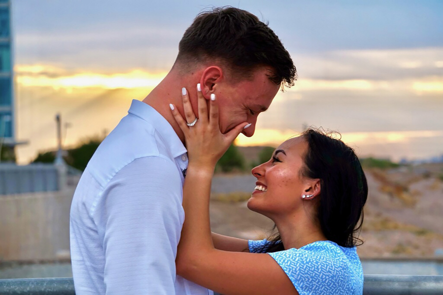 Contributed photo courtesy Max Churchman 
 Washougal High School graduate Alec Langen (far left) married his girlfriend Casey in January, several weeks before being killed in a helicopter crash in Southern California.