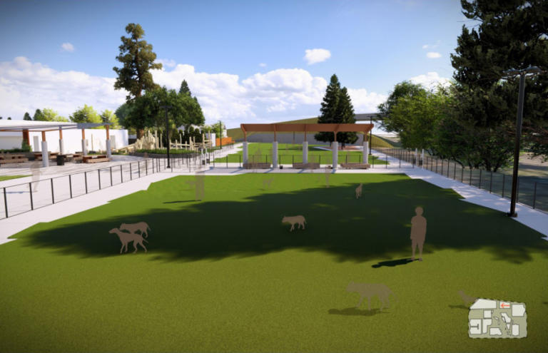 The city of Washougal&rsquo;s Town Center Revitalization project will feature a splash pad feature two parks for small and large dogs just north of Washougal City Hall.