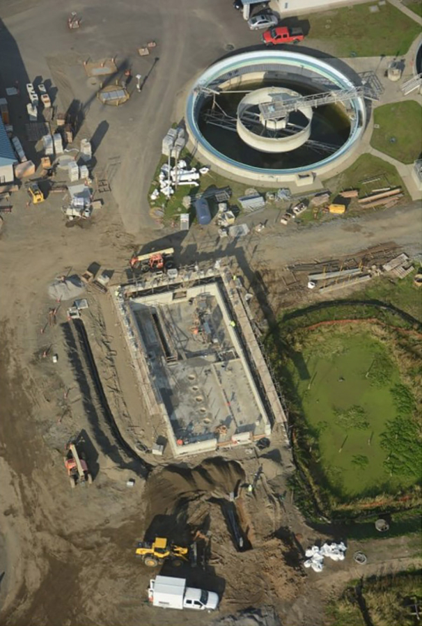 Contributed graphic courtesy city of Washougal
An aeriel photo shows the city of Washougal’s wastewater treatment plant, which will soon be receiving a $35 million upgrade.