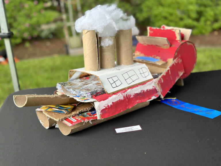 The 2024 Parkersville Day&rsquo;s student art contest drew a variety of submissions, including a  sculpture of a paddlewheeler (above).