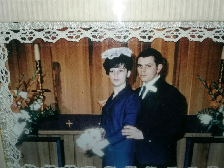 Kooky and Dennis Helland (pictured on their wedding day) have been married 55 years as of 2024. The couple, who bring joy to children, veterans and assisted living care residents as Santa and Mrs. Claus each December, have been named king and queen of the 2024 Camas Days Senior Royal Court.