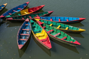 Photographer Leslie Struxness’ “Spiral Boats” photo. Struxness has an art show at the Second Story Gallery through January. (Contributed photo courtesy of Leslie Struxness)