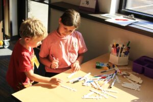 Washougal School District Transition to Kindergarten students work on a project in an undated photo. (Contributed by the Washougal School District)