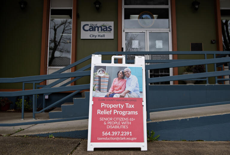 The Clark County Assessor&rsquo;s Office hosts an event to help qualifying older adults and people with disabilities sign up for a property tax exemption program at Camas City Hall on Friday afternoon.