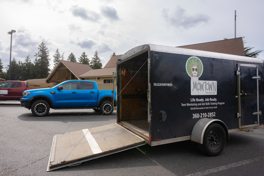 Mowtown Teen Lawn Care is an organization founded in 2015 with the mission of giving teens job experience. (Tommy Rhodes/for The Columbian)