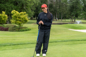 Camas High School senior Jasmine Chen learned to play golf at Camas Meadows Golf Club as a third-grader. She has since developed into a top-notch golfer, helping the Papermakers succeed in WIAA state tournaments. (Taylor Balkom/The Columbian)