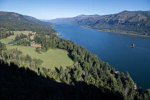 Sweeping views of the Columbia River Gorge are seen under fall sunlight from Cape Horn lookout in October. Cape Horn Conservancy will host work parties through the summer and into the fall to get the trail in peak condition. (Amanda Cowan/The Columbian files)