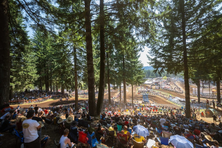 The Washougal Motocross Park, a “hidden gem” with an “iconic” track layout nestled among a sea of evergreen trees, provides the most scenic location of the Pro Motocross Championship season, according to a news releae. (MX Sports Pro Racing, Inc.)