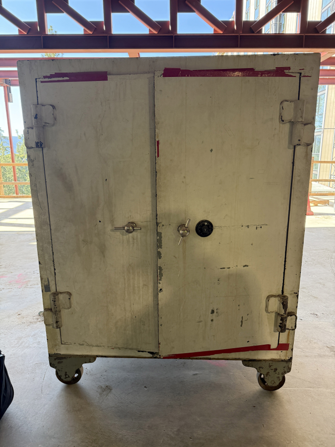 Across 53 years of cracking open safes, Dave McOmie of Camas said he’s never faced one like the late Frank Sinatra’s at the Cal Neva resort in Tahoe, Nev. It’s the heaviest-duty fire safe ever produced by safe manufacturer Herring-Hall-Marvin. (Photo contributed by Dave McOmie)