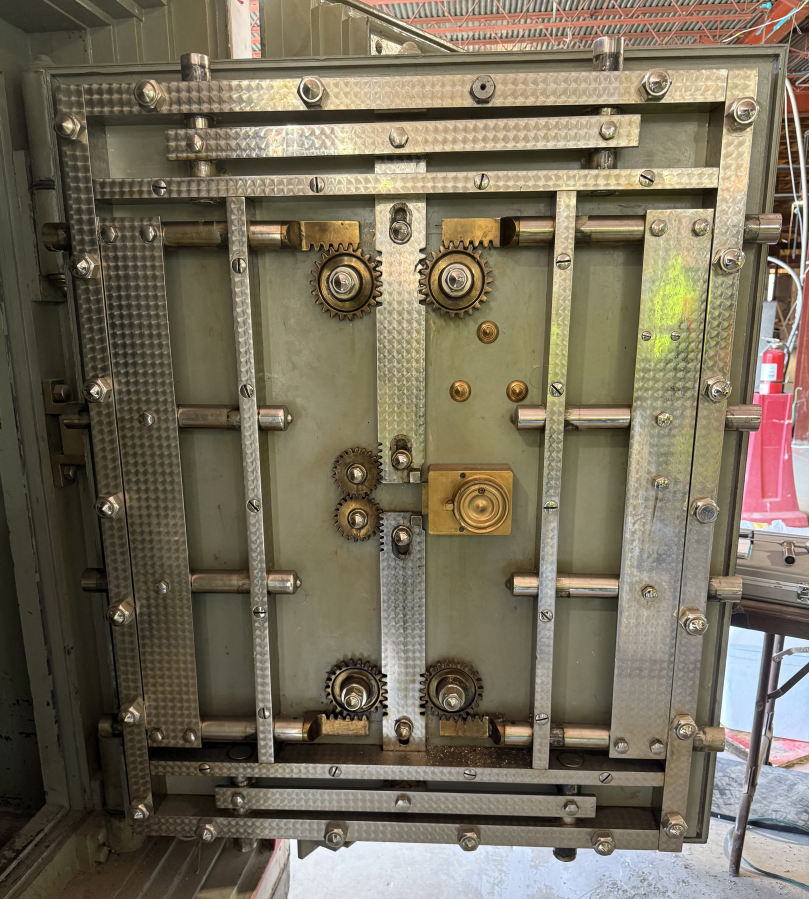 It took three hours of drilling and meticulous manipulation of combination-lock tumblers, but Frank Sinatra’s bank vault door eventually opened. (Photo contributed by Dave McOmie)