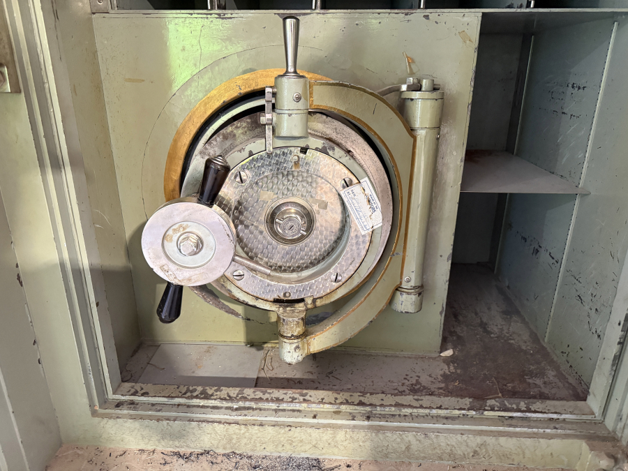 “Like Russian dolls, there is yet another safe inside the inner vault,” Dave McOmie said. This one is a so-called “cannonball” vault and incredibly thick to drill through. Fortunately, it was unlocked. (Photo contributed by Dave McOmie)