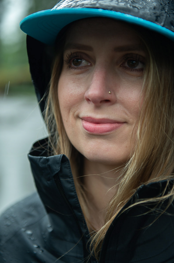 Luba Ross of Camas pictured near Round Lake in Camas on June 20, was “doomscrolling” online late one night in July 2024 when she saw a missing person post on Facebook and recognized a man she’d seen sitting on a bench near Round Lake earlier that day. Though it was late and she had been getting ready for bed, Ross went back to the lake trail to see if the man was still there. He was still sitting on the bench and, thanks to Ross’ actions, was reunited with his worried family in Vancouver. (James Rexroad/for The Columbian)