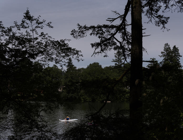 People recreate June 24 at Lacamas Lake in Camas.