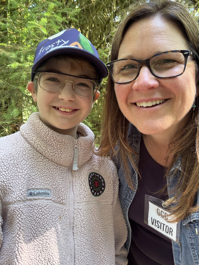 Washougal residents Rachel Foote, left, and Susan Fronckowiak pose for a photo at Gales Creek Camp in Gales Creek, Ore., on July 29. (Photos courtesy Susan Fronckowiak)