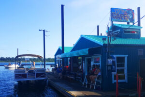 The Puffin Cafe, pictured above in 2019, has served Caribbean-style cuisine from the docks of Parker’s Landing Marina at the Port of Camas-Washougal since 2003. (The Columbian files)