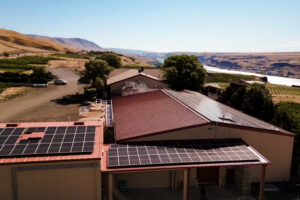 Maryhill Winery’s new rooftop solar array was completed in April. Owner Craig Leuthold said the solar project should pay for itself within three years. (Photos contributed by Maryhill Winery)