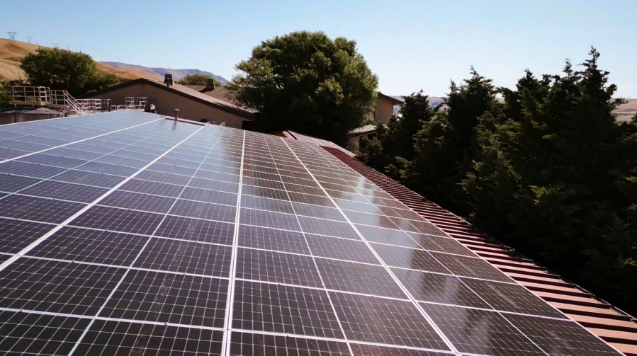 Maryhill Winery&rsquo;s new rooftop solar array produces enough electricity to power 20 households for a year. The winery is using solar power to reduce its operation costs, and even sell power back to the public utility during the dry, sunny summer months. (Contributed by Maryhill Winery)