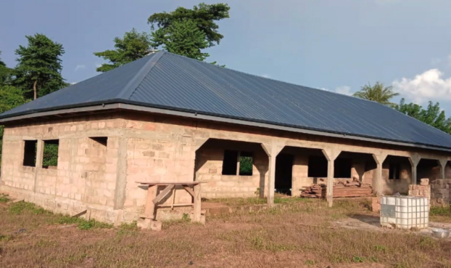 Twende Solar will install a solar system with battery storage, which will electrify the newly built Bompaso Community Center (above), transforming it into a hub for community electricity access for education, community gathering, health care and micro-enterprises, according to the Portland-based nonprofit organization. (Twende Solar)