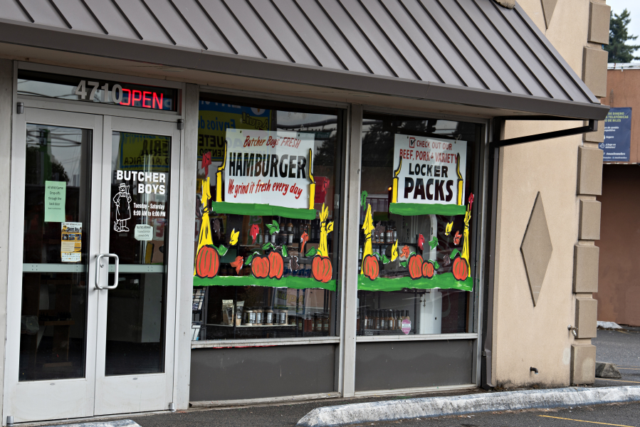 Butcher Boys in Vancouver is just one of a number of small local businesses affected by rising beef prices. Ranchers trimmed their herds as their production costs rose, and beef imports are down. (Amanda Cowan/The Columbian)