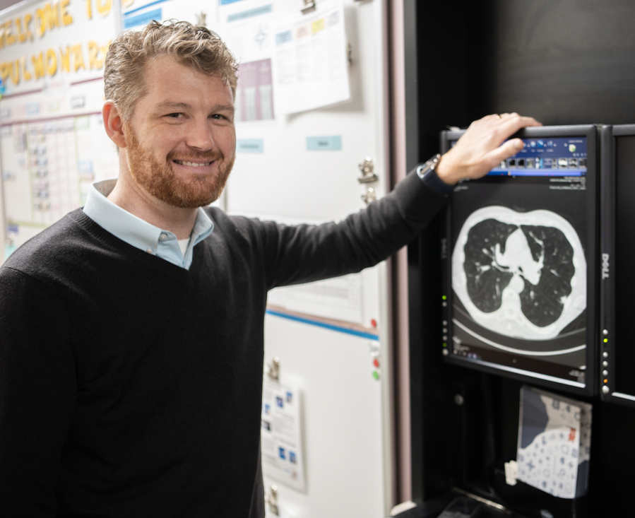 Vancouver Clinic pulmonologist Dr. Nicholas Wysham encourages screening for lung cancer. &ldquo;A lot of people think that just because they feel good, they don&rsquo;t have any symptoms or they quit smoking a long time ago, they don&rsquo;t need to be screened,&rdquo; Wysham said. (Photos by Taylor Balkom/The Columbian)
