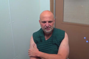 George Leon, 55, of Camas appears Monday in Clark County Superior Court, accused of threatening to kill his estranged wife. (Kimberly Cortez/The Columbian)