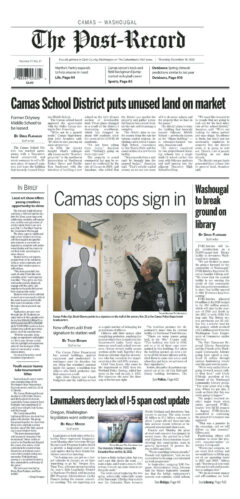 Thursday, Dec. 18th, 2025 Camas-Washougal Post-Record newspaper front page