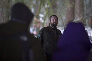 Park ranger Tom Riggs talks about the history of Battle Ground Lake State Park on Jan. 1, 2017. (The Columbian files)