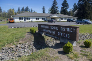 The Washougal School District administrative offices are pictured April 14, 2020. Voters will decide on two levies in February. (Amanda Cowan/The Columbian files)