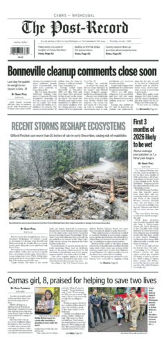 Thursday, Jan. 1st, 2026 Camas-Washougal Post-Record newspaper front page