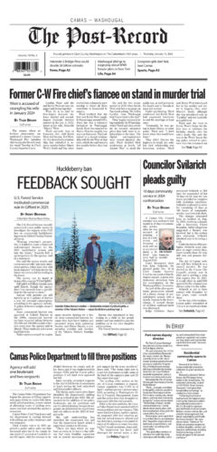 Thursday, Jan. 15th, 2026 Camas-Washougal Post-Record newspaper front page