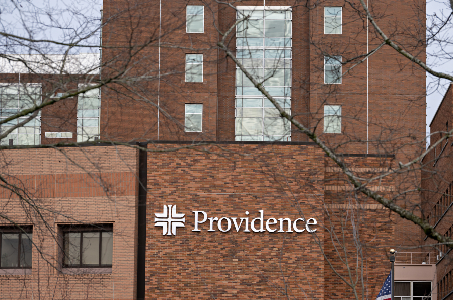 Providence Portland Medical Center is pictured along Northeast Glisan Street on Jan. 9. Some local residents have been crossing the bridge into Oregon for specialty care. (Amanda Cowan/The Columbian)