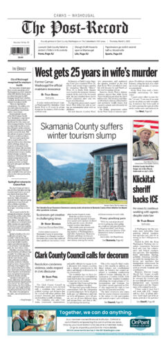 Thursday, March 5th, 2026 Camas-Washougal Post-Record newspaper front page