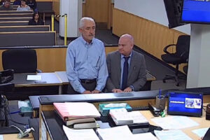 John Svilarich appears Oct. 2, 2024, in Clark County Superior Court on a summons for charges of second-degree assault and reckless endangerment. Svilarich pleaded guilty in December to fourth-degree assault and was sentenced to 10 days of community service. (The Columbian files)