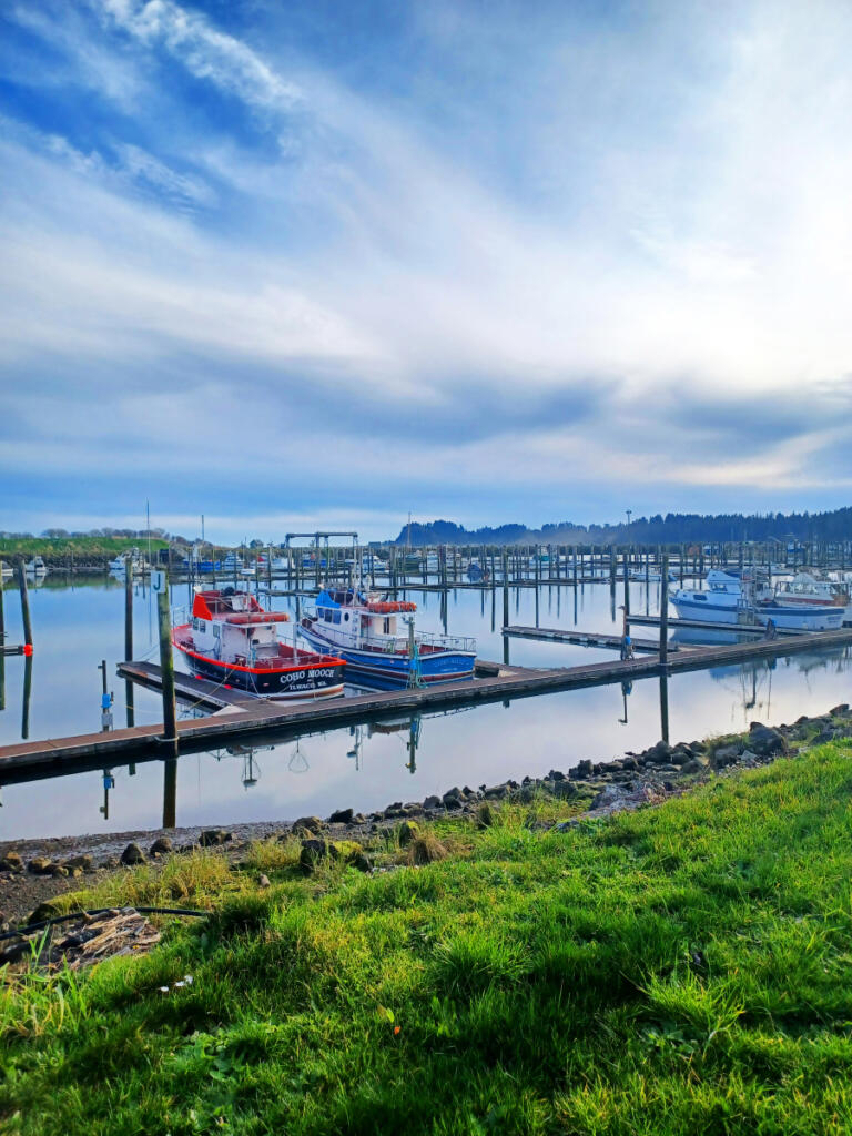 A view of the Ilwaco marina, where shops, restaurants and galleries hug the waterline. (Photos by Monika Spykerman/The Columbian)