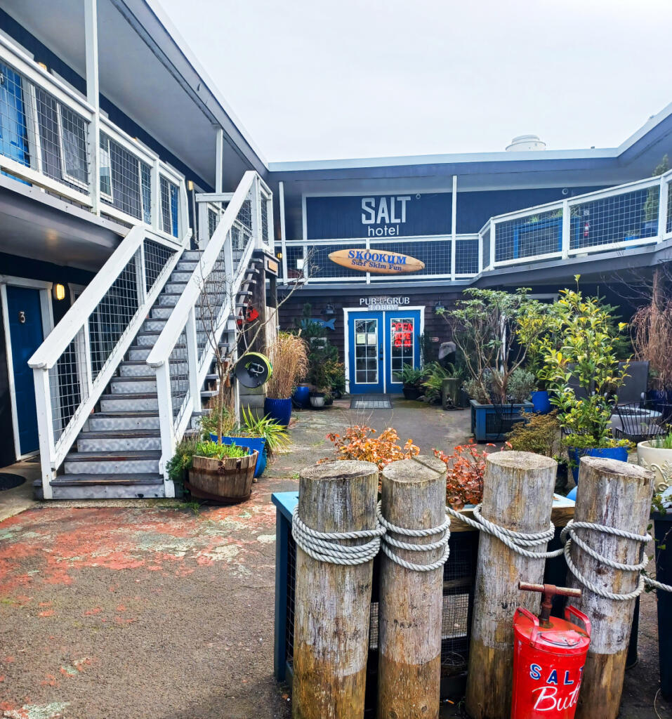 The Salt Hotel and Pub offers seaside travelers a place for rest and refreshment. (Monika Spykerman/The Columbian)