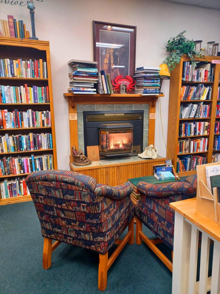 Time Enough Books offers readers a cozy spot to sit and read on rainy days. (Monika Spykerman/The Columbian)