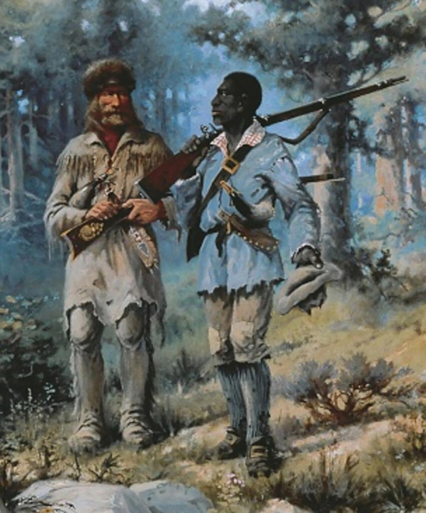 No actual image of York is known to exist, but one side of a 1912 painting by E.S. Paxson, titled &ldquo;Lewis and Clark at Three Forks,&rdquo; features this version of him. The paining hangs in the Montana state Capitol. (National Park Service)
