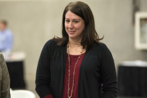 Kathleen Otto attends the annual State of the County address in 2018. (The Columbian files)