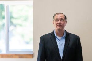 Washington Sen. John Braun looks up at the ceiling Sept. 16, 2025, at La Center Wheel Club. (Taylor Balkom/The Columbian files)