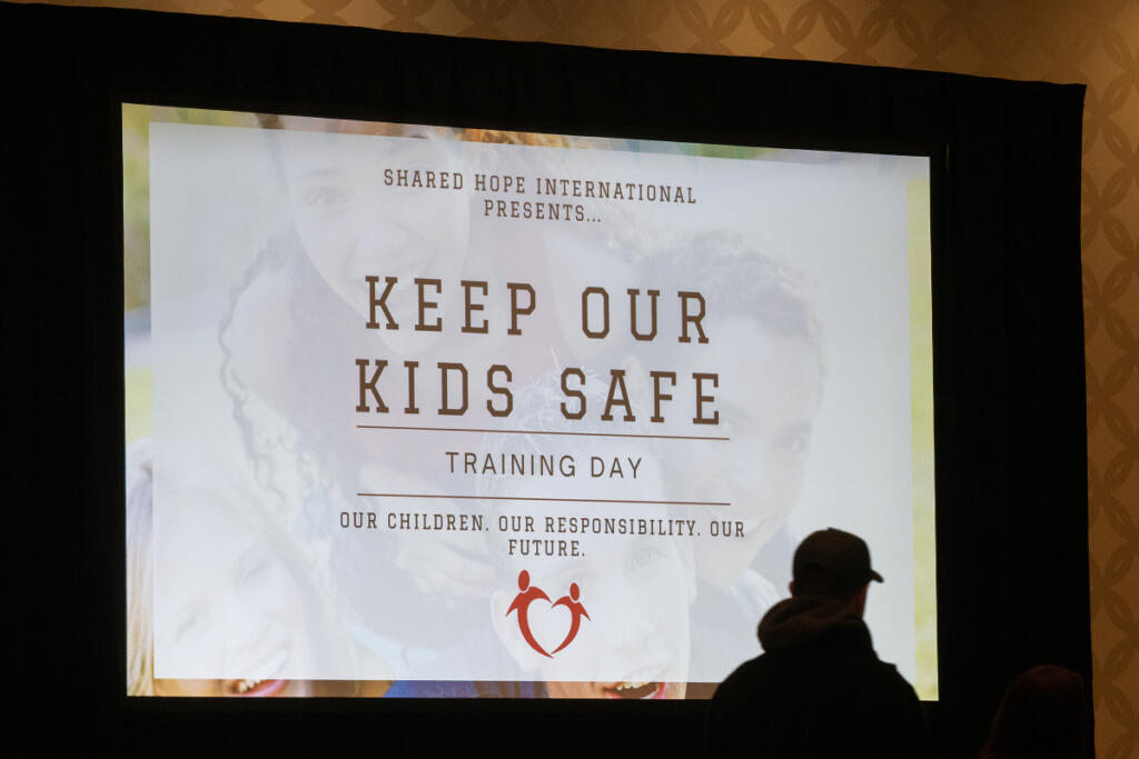 Members of the crowd take a seat at the Hilton Vancouver Washington on April 9. (Photos by Amanda Cowan/The Columbian)