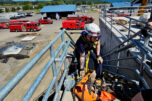 Team Wednesday raised a man who had fallen about 25 feet into a tank at the Washougal Wastewater Treatment Facility. (Photo contributed by the Vancouver Fire Department)