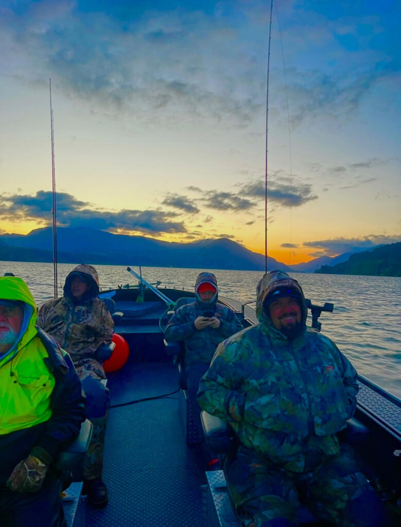 Dawn breaks over the Wind River area as anglers prepare for a day of chasing spring Chinook with guide Bill Monroe. (Photo courtesy Bill Monroe Outdoors)
