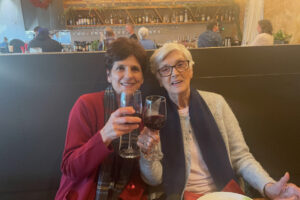 Lynne Lyne and her mother, Jacque, celebrating Lyne&rsquo;s birthday. (Photo contributed by Lynne Lyne)