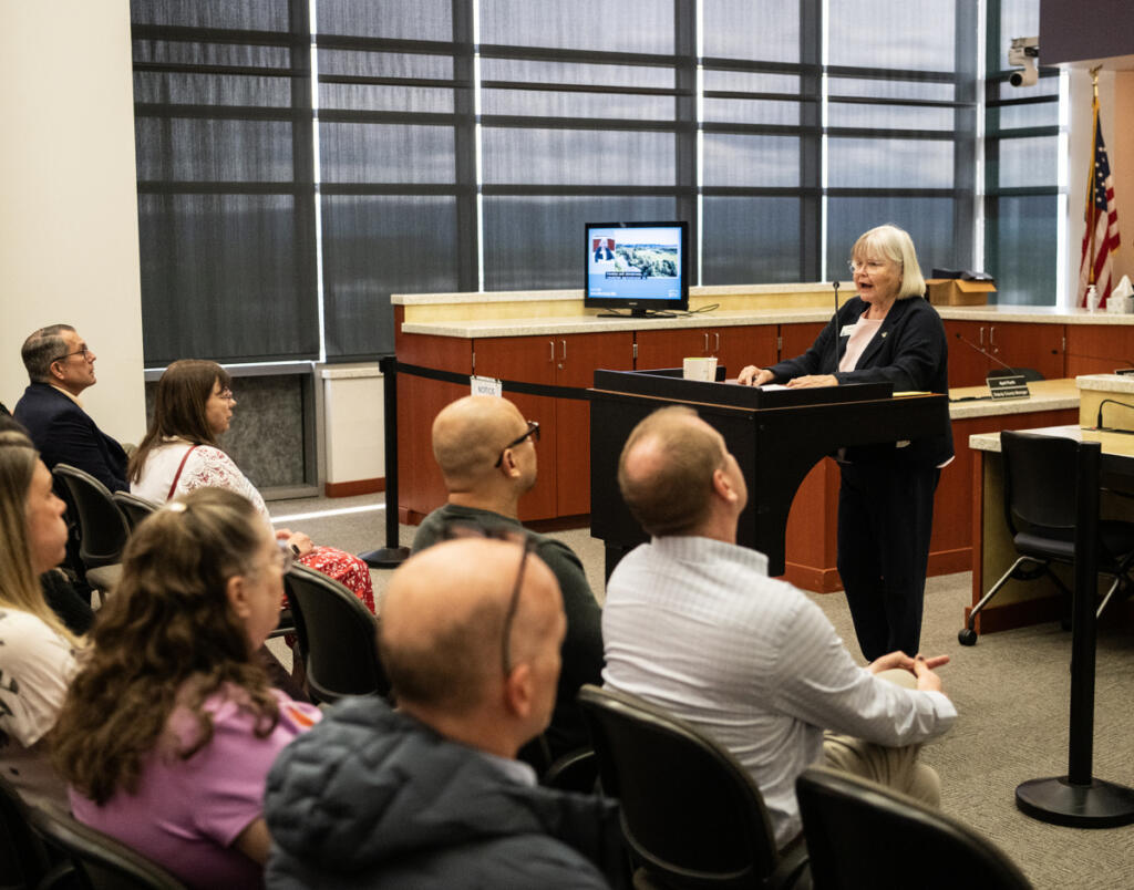Clark County Council Chair Sue Marshall says updating the county&rsquo;s 20-year growth plan will present challenges this year. (Taylor Balkom/The Columbian)