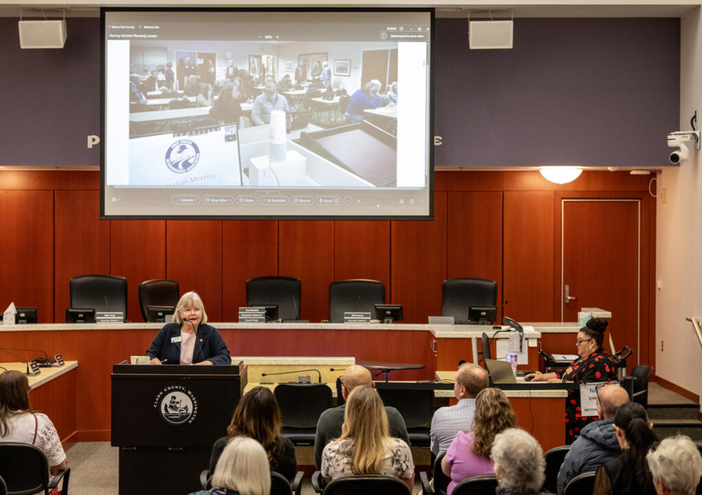 Clark County Council Chair Sue Marshall says public safety investments will continue to be a priority in the coming years. (Taylor Balkom/The Columbian)