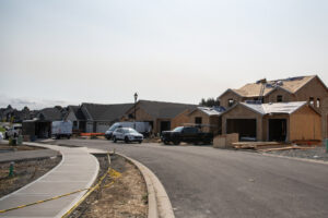 Houses rise at the edge of Ridgefield in 2025. The Clark County Council on Tuesday voted 3-2 to select one of three proposed land-use maps to guide the next 20 years of growth. (Taylor Balkom/The Columbian files)
