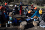 PNWK Forest School conducts a class in March 2025 in Salmon Creek Regional Park. Higher park user fees are forcing the school to close its Clark County program after this summer. (Photos by Amanda Cowan/The Columbian files)