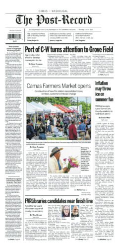 Thursday, June 11th, 2026 Camas-Washougal Post-Record newspaper front page