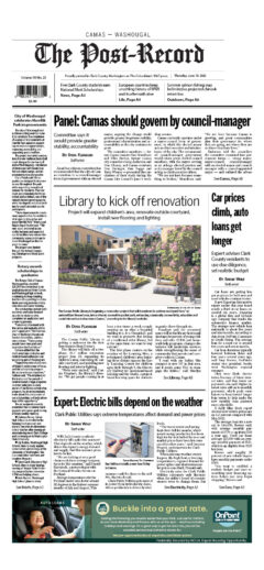 Thursday, June 18, 2026 Camas-Washougal Post-Record newspaper front page